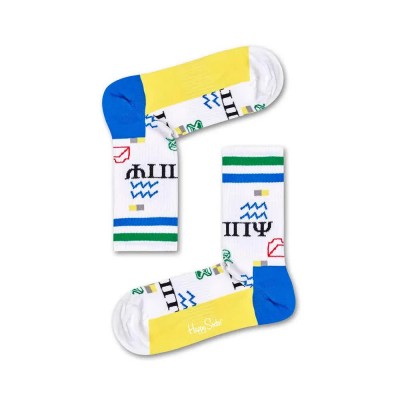 чорапи,мъжки,чорапи,happy,socks,athletic,wingdings,mid,high,long,socks,multicolor,(white)