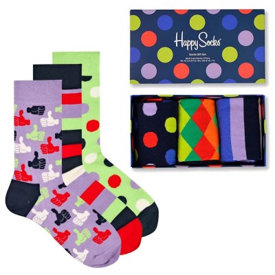 чорапи,мъжки,чорапи,happy,socks,big,dot,and,thumbs,up,long,socks,6,pairs,blue,(multicolor)