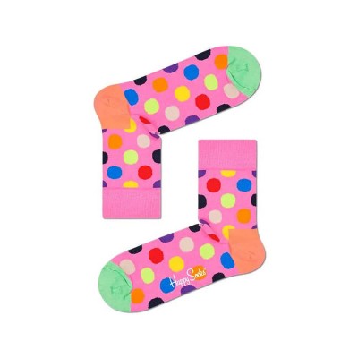 чорапи,мъжки,чорапи,happy,socks,big,dot,half,crew,long,socks,multicolor,(pink)