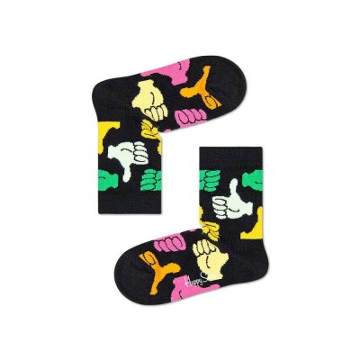 чорапи,детски,чорапи,happy,socks,big,thumbs,up,socks,multicolor,(black)