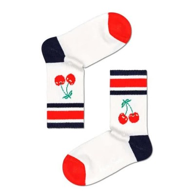 чорапи,детски,чорапи,happy,socks,cherry,stripe,socks,multicolor,(white)