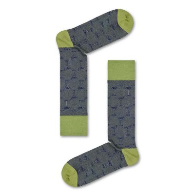 чорапи,мъжки,чорапи,happy,socks,cocktail,dressed,long,socks,grey,(multicolor)