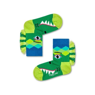 чорапи,детски,чорапи,happy,socks,crazy,crocodile,socks,multicolor,(green)
