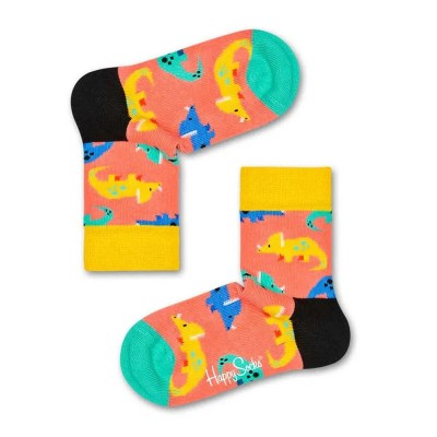 чорапи,детски,чорапи,happy,socks,dinosaur,socks,multicolor,(orange)