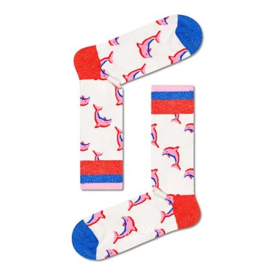 чорапи,мъжки,чорапи,happy,socks,dolphin,long,socks,multicolor,(white)