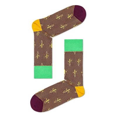 чорапи,мъжки,чорапи,happy,socks,dressed,cactus,long,socks,multicolor,(brown)