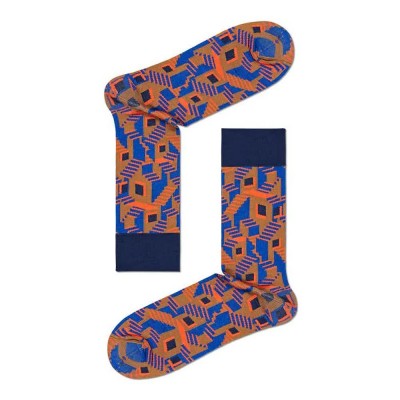 чорапи,мъжки,чорапи,happy,socks,dressed,city,maze,crew,blue,and,orange,long,socks,multicolor,(blue)