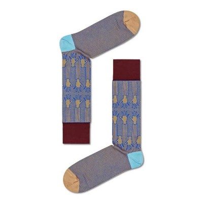чорапи,мъжки,чорапи,happy,socks,dressed,hands,up,design,blue,and,yellow,long,socks,multicolor,(grey)