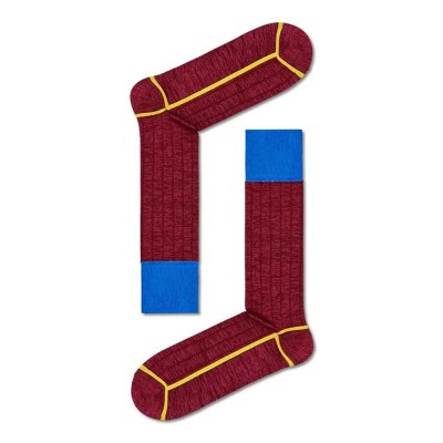 чорапи,мъжки,чорапи,happy,socks,dressed,minimal,compact,maroon,and,yellow,long,socks,multicolor,(red)