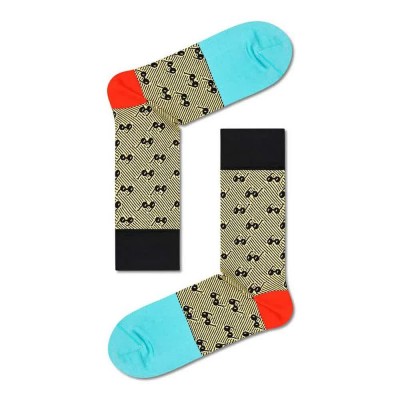 чорапи,мъжки,чорапи,happy,socks,dressed,sunglasses,black,long,socks,multicolor,(yellow)
