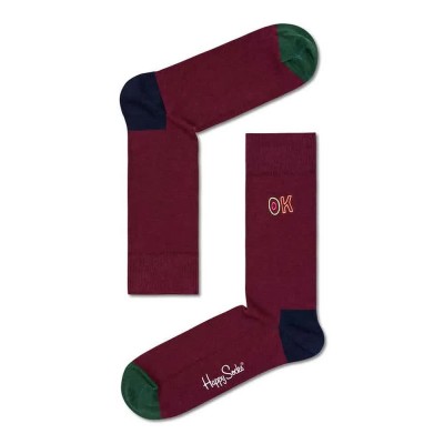 чорапи,мъжки,чорапи,happy,socks,embroidery,ok,long,socks,multicolor,(purple)