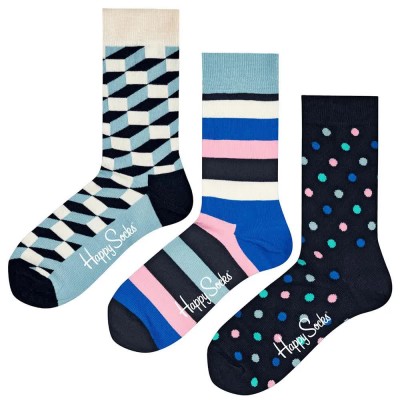 чорапи,мъжки,чорапи,happy,socks,filled,optic,long,socks,3,pairs,multicolor