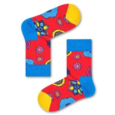 чорапи,детски,чорапи,happy,socks,flower,power,socks,multicolor,(red)