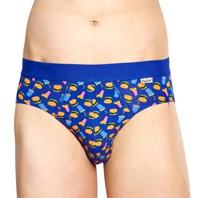 чорапи,мъжко,бельо,happy,socks,hamburger,slips,multicolor,(blue)