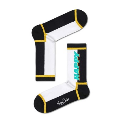 чорапи,мъжки,чорапи,happy,socks,happy,text,3,4,long,socks,multicolor,(white,black)