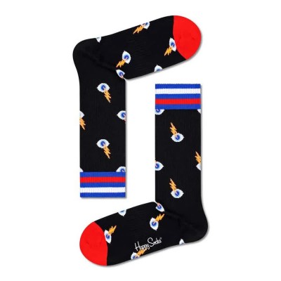 чорапи,мъжки,чорапи,happy,socks,i,see,you,thin,crew,long,socks,multicolor,(black)
