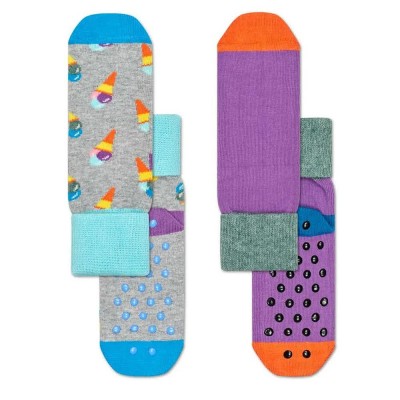 чорапи,детски,чорапи,happy,socks,ice,cream,anti,slip,socks,2,pairs,blue,(grey,purple)