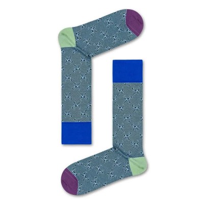 чорапи,мъжки,чорапи,happy,socks,laika,dressed,long,socks,multicolor,(grey)