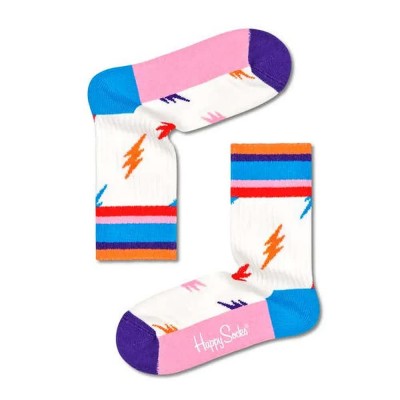 чорапи,детски,чорапи,happy,socks,lightning,rib,socks,multicolor,(white)