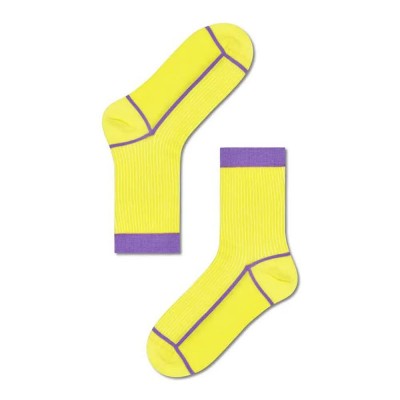 чорапи,мъжки,чорапи,happy,socks,liv,crew,amarillo,y,lila,long,socks,multicolor,(yellow)