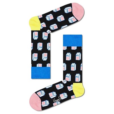 чорапи,мъжки,чорапи,happy,socks,milky,socks,long,socks,multicolor,(black)