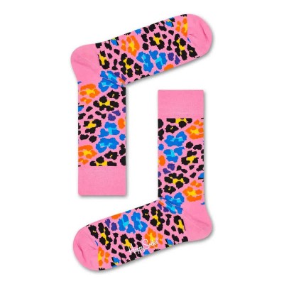 чорапи,мъжки,чорапи,happy,socks,multi,leopard,design,purple,leopard,long,socks,multicolor,(pink)