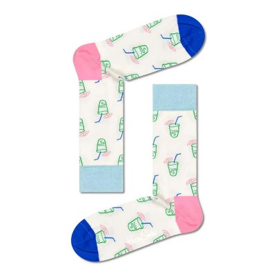 чорапи,мъжки,чорапи,happy,socks,outline,lemonade,long,socks,multicolor,(white)