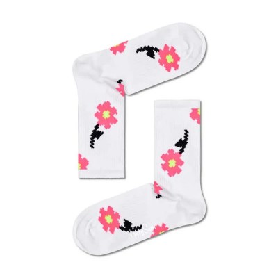 чорапи,мъжки,чорапи,happy,socks,pixel,flower,3,4,long,socks,multicolor,(white)