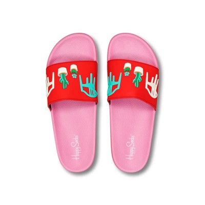 джапанки,мъжки,джапанки,и,чехли,happy,socks,pool,slider,balcony,flip,flops,multicolor,(pink)