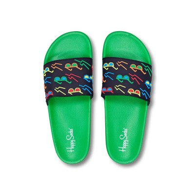 джапанки,мъжки,джапанки,и,чехли,happy,socks,pool,slider,sunny,days,flip,flops,multicolor,(green)