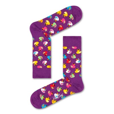 чорапи,мъжки,чорапи,happy,socks,quirky,rubber,duck,long,socks,multicolor,(purple)