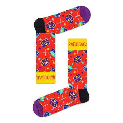 чорапи,мъжки,чорапи,happy,socks,radio,ga,ga,long,socks,multicolor,(red)