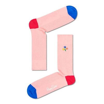 чорапи,мъжки,чорапи,happy,socks,ribbed,embroidery,bouquet,long,socks,multicolor,(pink)
