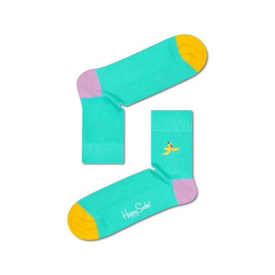чорапи,мъжки,чорапи,happy,socks,ribbed,embroidery,banana,break,1,2,crew,long,socks,multicolor,(green)