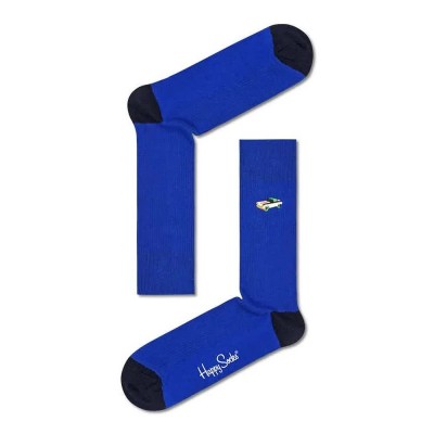чорапи,мъжки,чорапи,happy,socks,ribbed,embroidery,car,long,socks,multicolor,(blue)