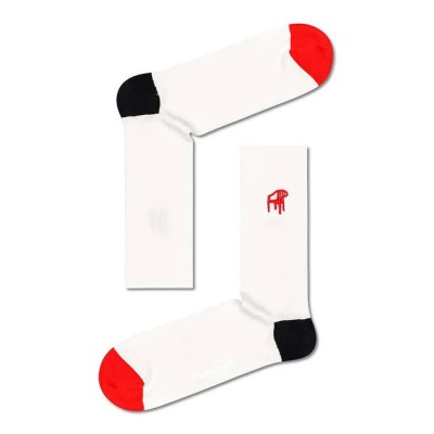 чорапи,мъжки,чорапи,happy,socks,ribbed,embroidery,chair,long,socks,multicolor,(white)