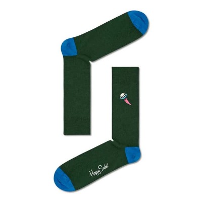 чорапи,мъжки,чорапи,happy,socks,ribbed,embroidery,ufo,long,socks,multicolor,(green)