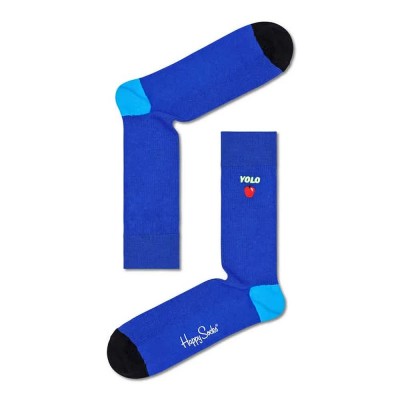 чорапи,мъжки,чорапи,happy,socks,ribbed,embroidery,yolo,long,socks,multicolor,(blue)