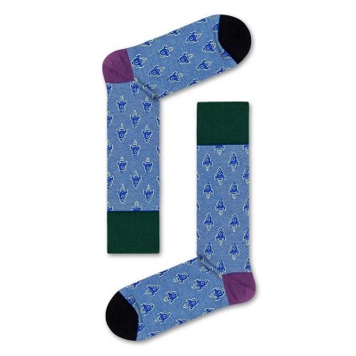 чорапи,мъжки,чорапи,happy,socks,rocket,dressed,long,socks,multicolor,(blue)