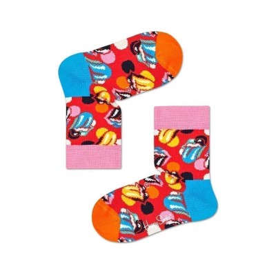 чорапи,детски,чорапи,happy,socks,rolling,stones,big,licks,socks,multicolor,(red)