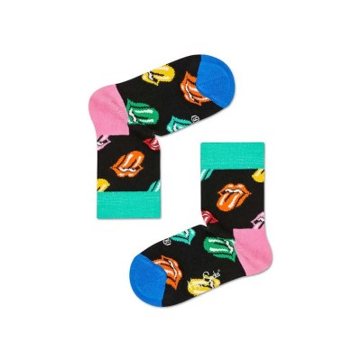 чорапи,детски,чорапи,happy,socks,rolling,stones,paint,it,bright,socks,multicolor,(black)