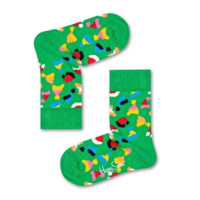 чорапи,детски,чорапи,happy,socks,santas,hat,socks,multicolor,(green)
