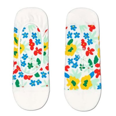 чорапи,мъжки,чорапи,happy,socks,short,flower,liner,socks,white,(multicolor)