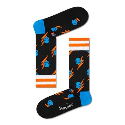 чорапи,мъжки,чорапи,happy,socks,smile,flash,crew,black,long,socks,multicolor,(black)