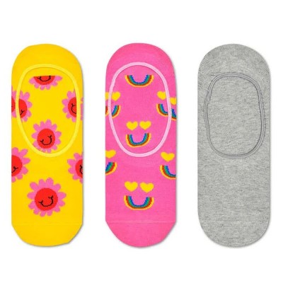 чорапи,мъжки,чорапи,happy,socks,smiling,face,liner,long,socks,3,pairs,multicolor