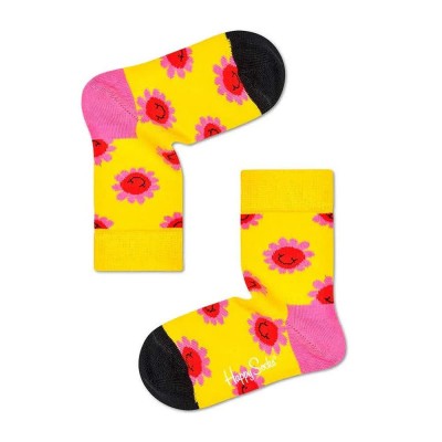 чорапи,детски,чорапи,happy,socks,smiling,flower,socks,multicolor,(yellow)