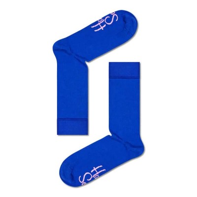 чорапи,мъжки,чорапи,happy,socks,solid,blue,rib,crew,long,socks,multicolor,(blue)