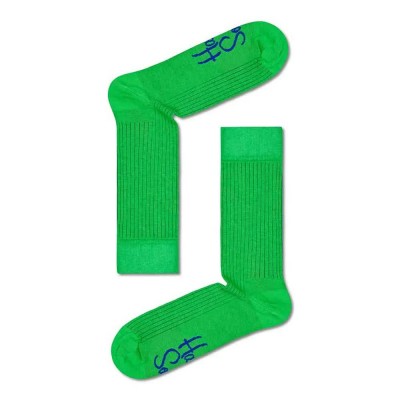 чорапи,мъжки,чорапи,happy,socks,solid,green,rib,crew,long,socks,multicolor,(green)
