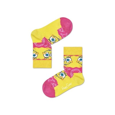 чорапи,детски,чорапи,happy,socks,sponge,bob,say,cheese,burguer,socks,multicolor,(yellow)