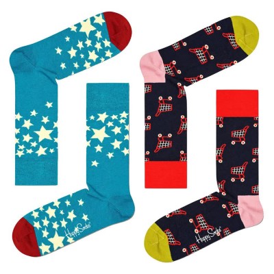 чорапи,мъжки,чорапи,happy,socks,stars,and,shop,long,socks,2,pairs,multicolor,(blue)
